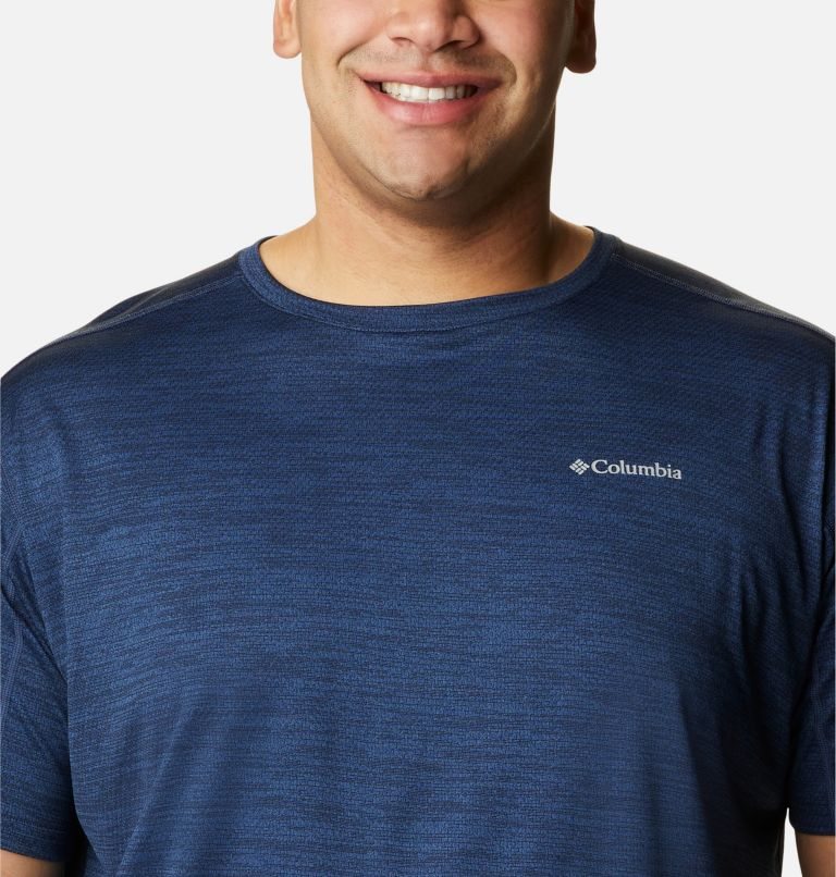Men's Columbia Alpine Chill Zero Short Sleeve Crew T Shirts Navy | Plus Size CA-W481C